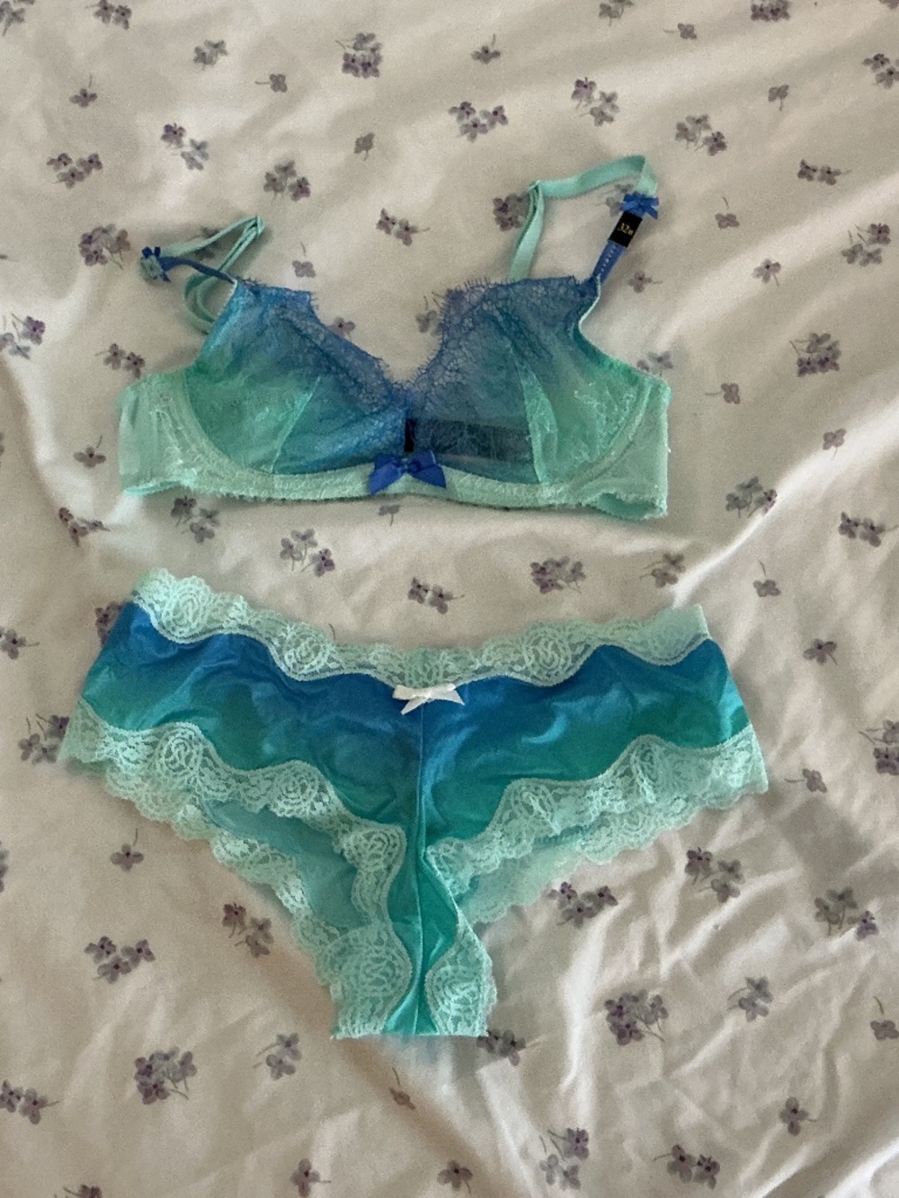 Victoria’s Secret Blue Ombré Bra and Panty